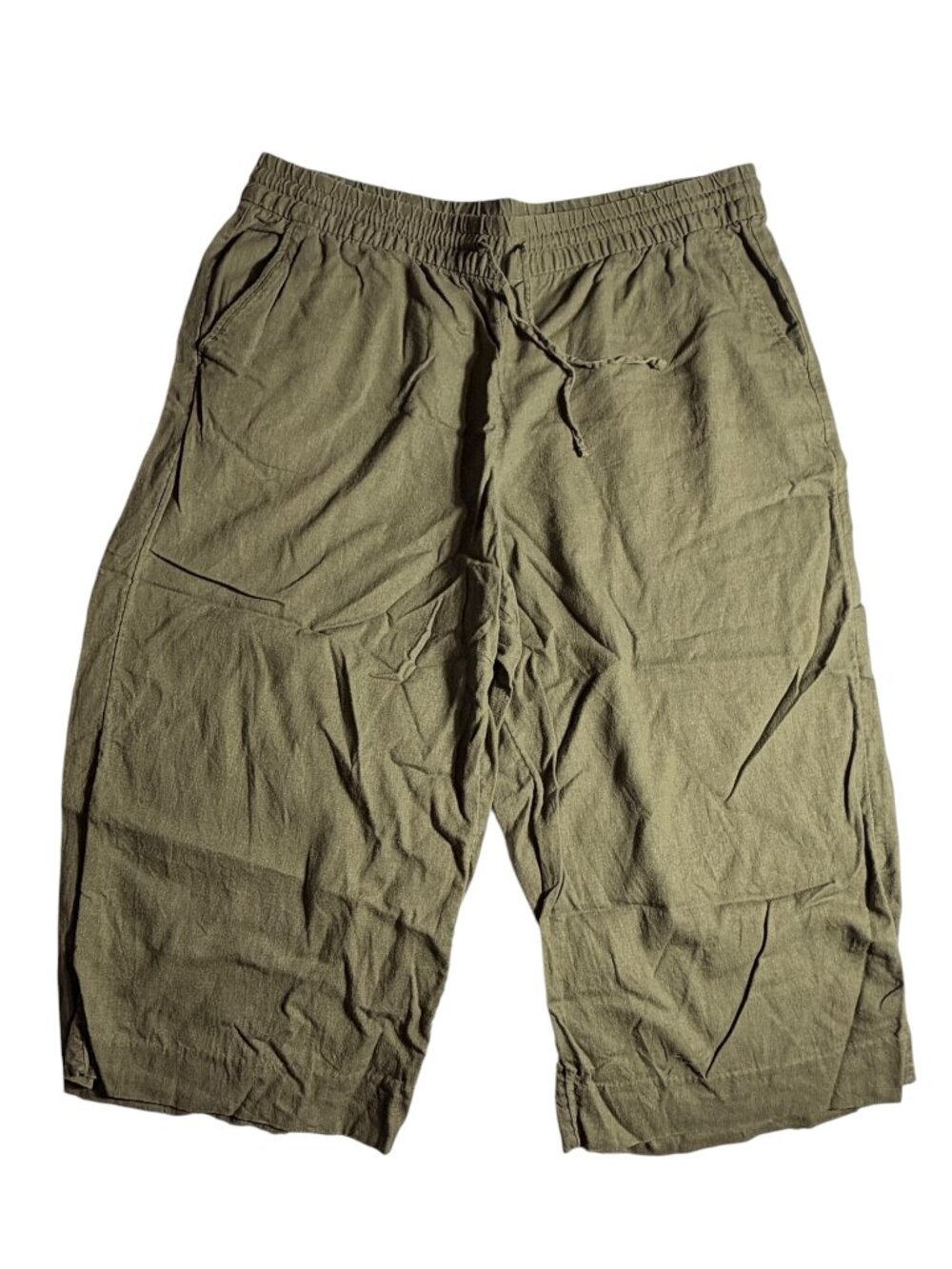 Women's XL Green Banana Republic Wide-Leg Crop Pants
